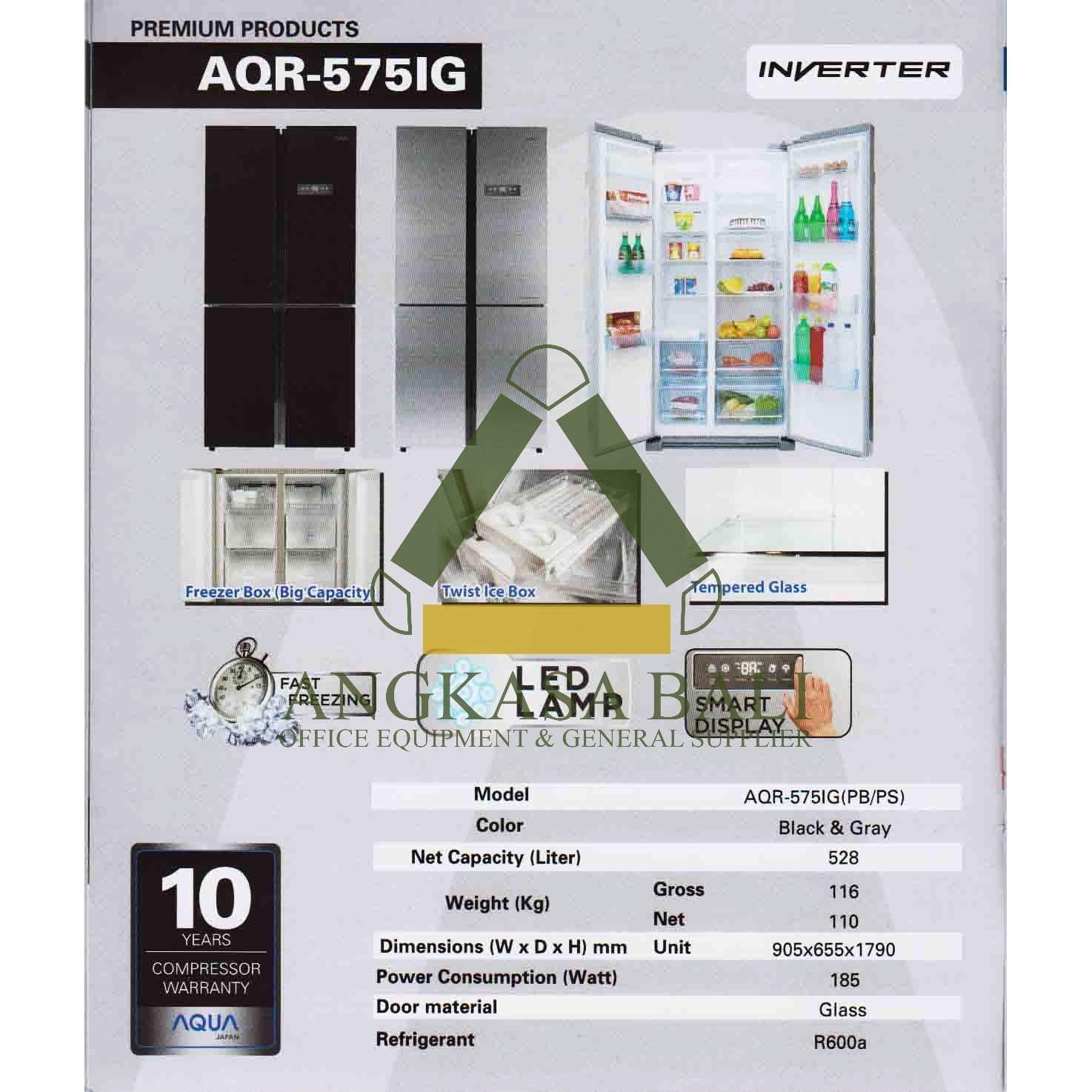 Kulkas AQR 575IG Aqua di Bali Denpasar Angkasa Bali